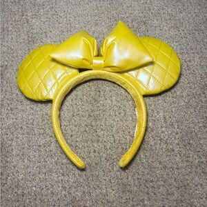 Disney Parks Yellow Quilted Minnie Mouse Ears Headband